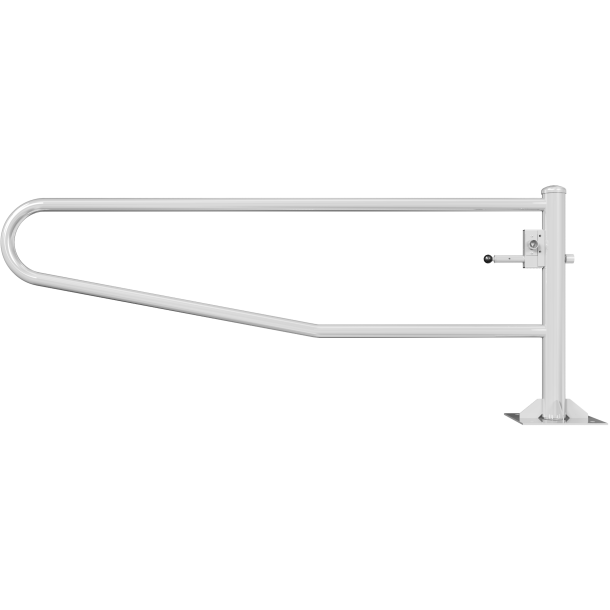 Swiveling gates | to be fixed by plugs, hot-dip galvanized | total width: 2500 mm | with triangular lock